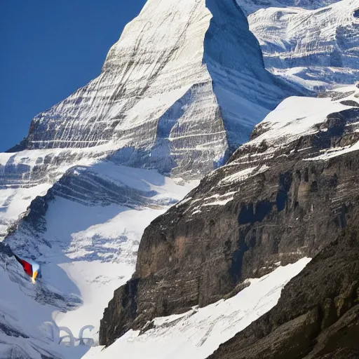 Image similar to indian flag projected on the matterhorn