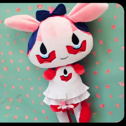 Image similar to cute fumo plush of a bunny girl, anime girl