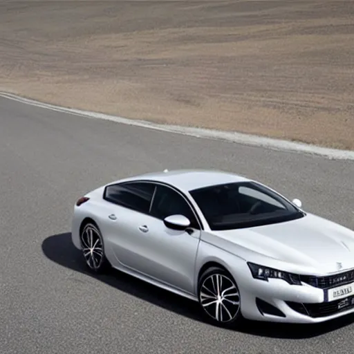 Prompt: peugeot 508 coupe 2020, full scene