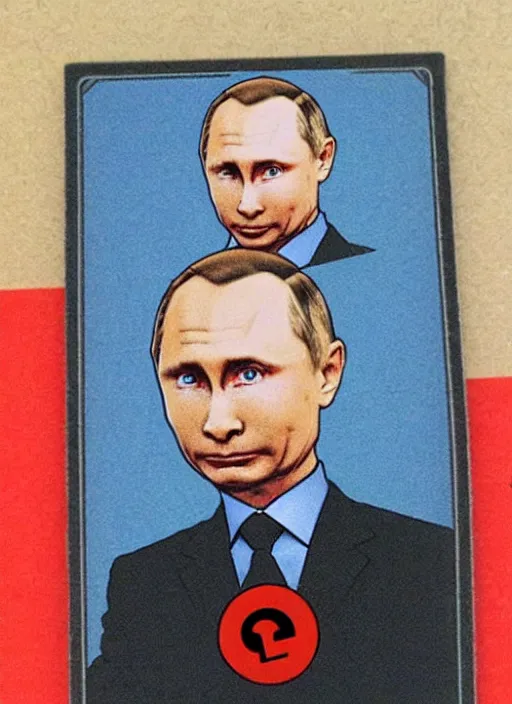 Image similar to a single pokemon card vladimir putin