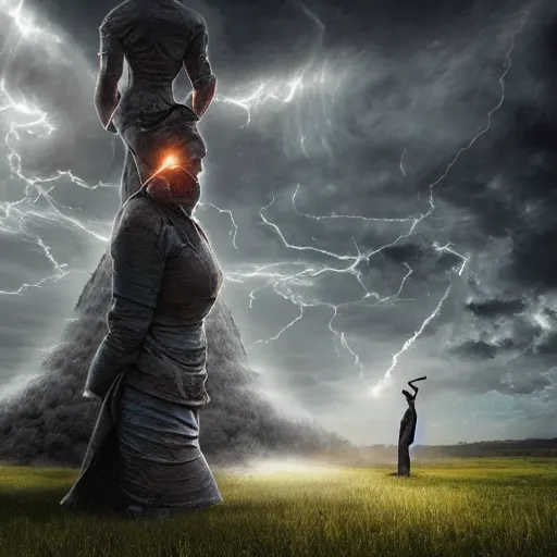 Image similar to Editorial Masterpiece extremely realistic Illusion Arcane elemental High Orders Avenging Dark Nephilim Virtues figure infused with coalesced fantasy crystalline Magical fire by Erik Johansson, perfect crisp light