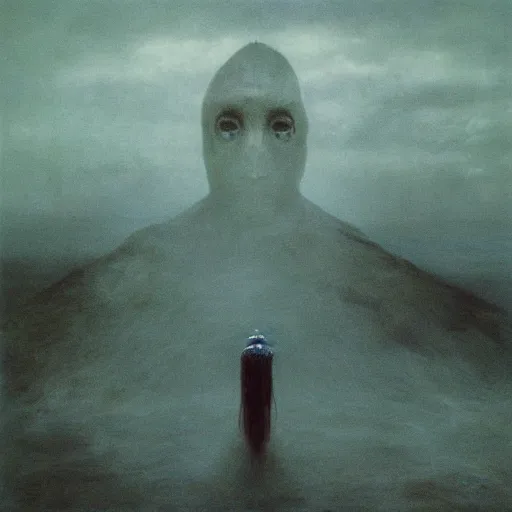 Image similar to bladee album cover made by zdzislaw beksiński