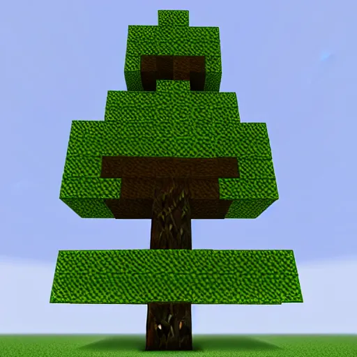 Prompt: minecraft valorant landscape tree