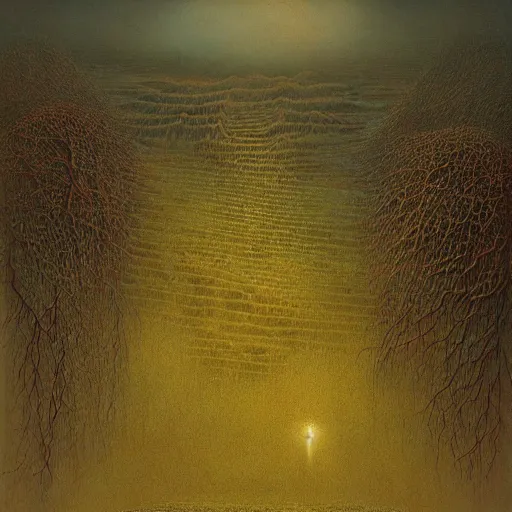 Prompt: A surreal dream by Zdzislaw Beksinski