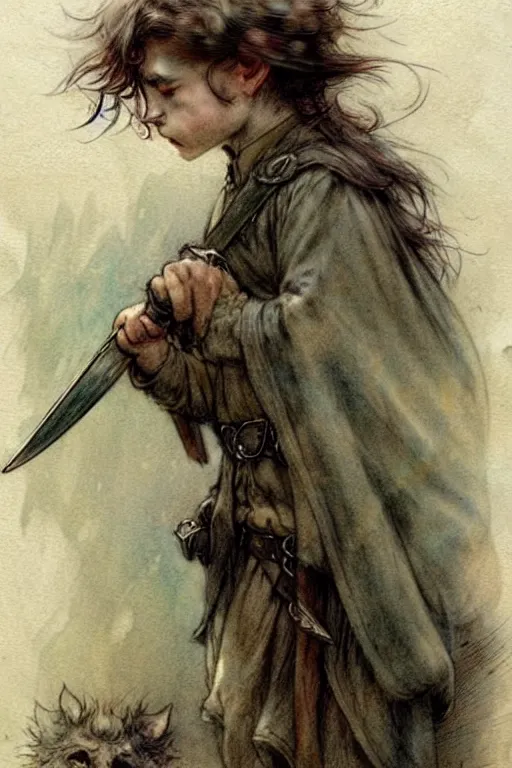 Image similar to (((((1950s lord of the rings . muted colors.))))) by Jean-Baptiste Monge !!!!!!!!!!!!!!!!!!!!!!!!!!!