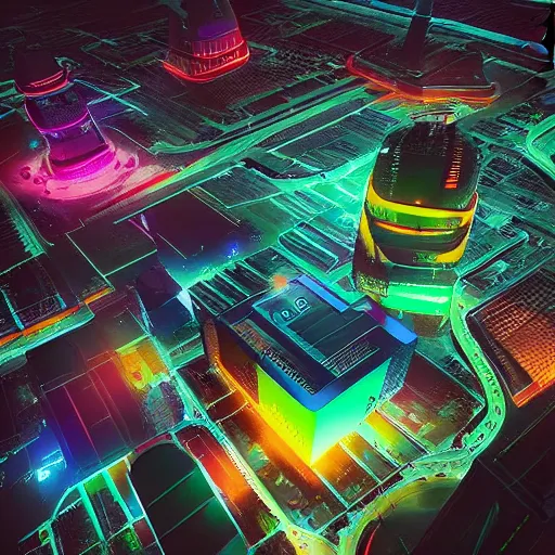 Prompt: “ detailed map of a futuristic megapolis, dark tones, neon colors, brighter lights, digital art, concept art, hiperrealistic, ultra detailed, 4 k uhd, unreal engine 5, photoshop ”