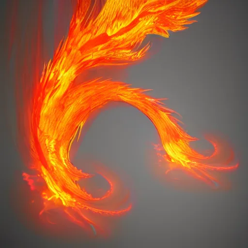 Image similar to flaming phoenix, volumetric lighting, intricate, detailed