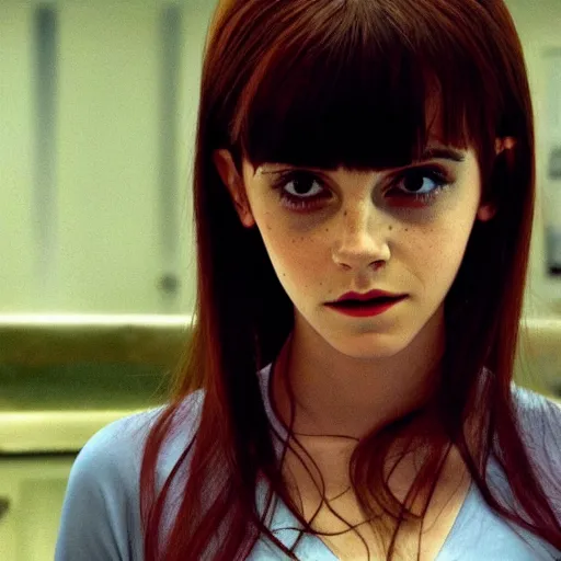 Image similar to Movie Still of Emma Watson as Tomie by Junji Ito