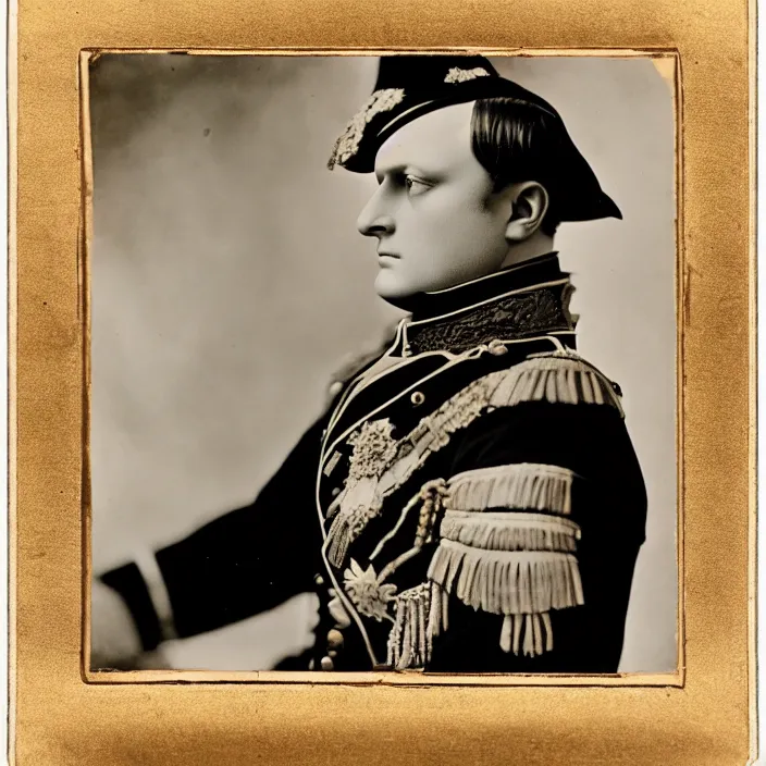 Image similar to a 1920s photograph of Napoleon Bonaparte, portrait, 8k