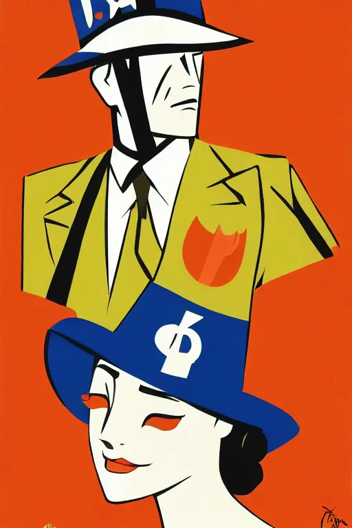 Image similar to birthday part hat, symmetrical, by koson ohara, by darwyn cooke