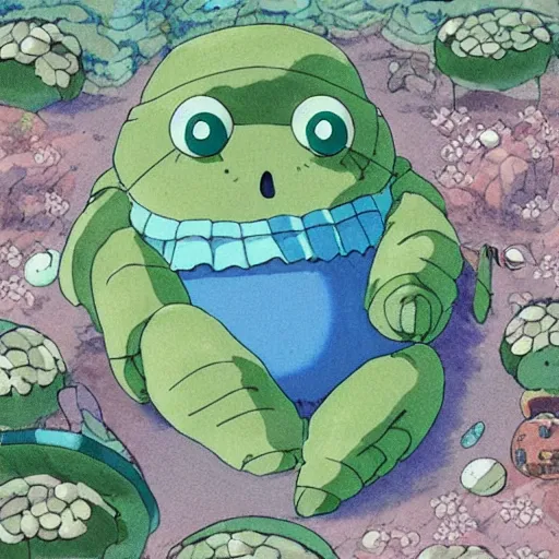 Prompt: studio Ghibli tardigrade