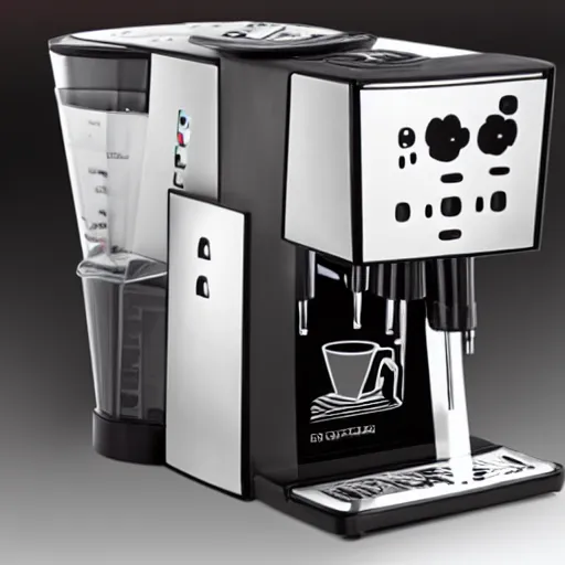 Prompt: humanoid coffee machine