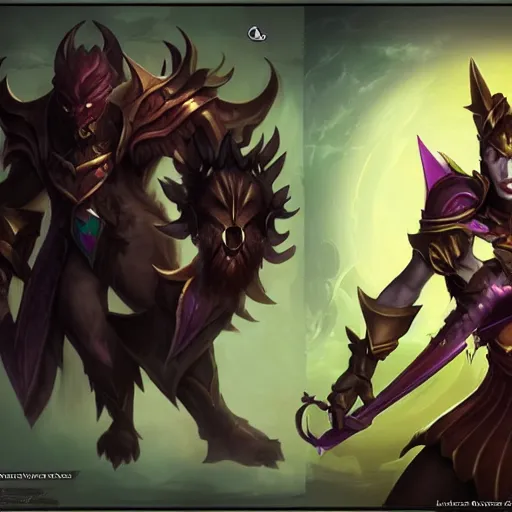 Image similar to league of legends character, dark fantasy