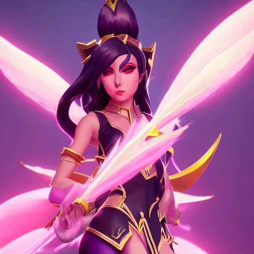 Image similar to Portrait of Star Guardian Akali from league of legends, mystery, majestic, highly detailed, ominous vibe, smoke, octane render, cgsociety, artstation, trending on ArtStation, by Marie Magny