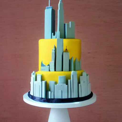 Prompt: new York city made of cake