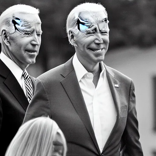 Image similar to A photo of joe biden teams up with a teenage joe biden, perfect faces, 50 mm, award winning photography