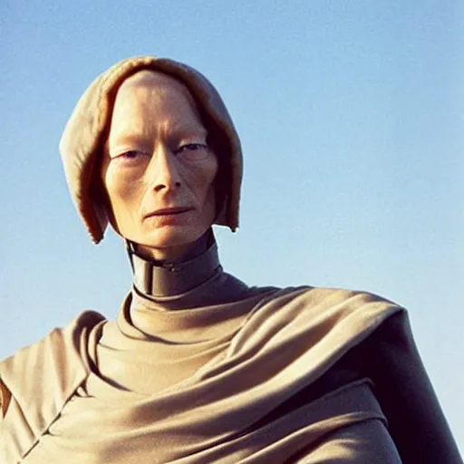 Image similar to tilda swinton as a bene gesserit from dune