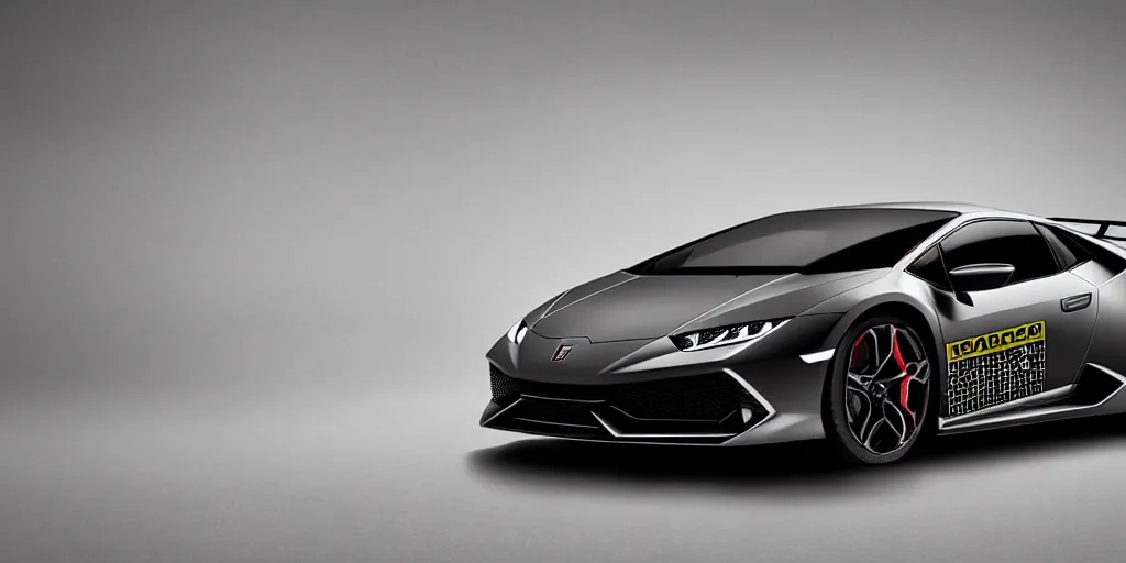 Prompt: a honda civic in the shape of lamborghini huracan car, car photography, car design