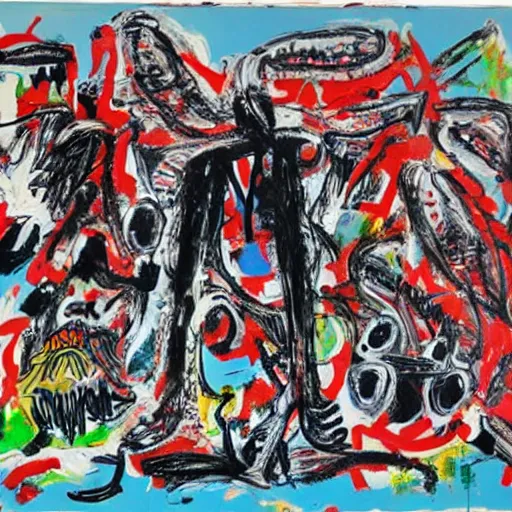 Prompt: a Painting by Jonathan meese