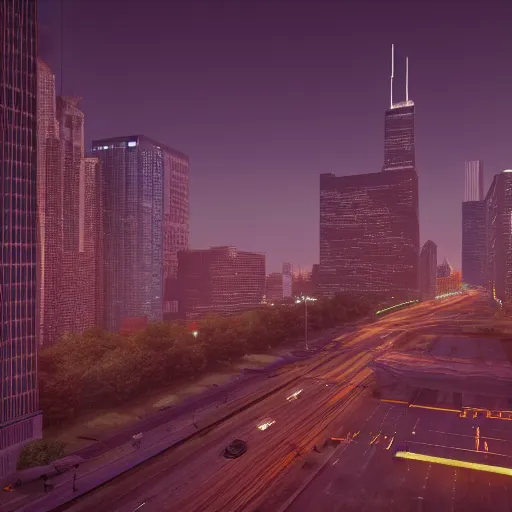 Prompt: Downtown chicago in Disco Elysium, octane render, 4k