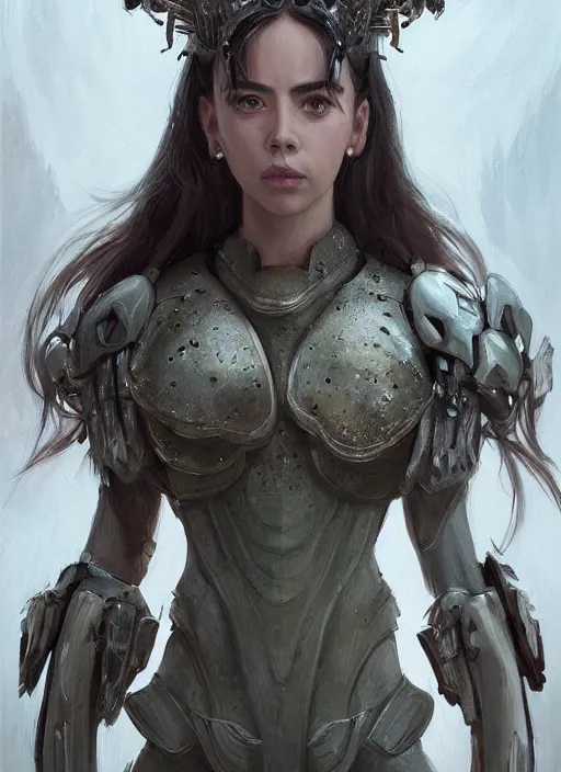 Image similar to a professional portrait of a beautiful young female, clothed in ethereal battle armor, olive skin, long dark hair, beautiful bone structure, symmetrical facial features, intricate, elegant, digital painting, concept art, smooth, sharp focus, finely detailed, illustration, from Valerian and the City of a Thousand Planets, in the style of Ruan Jia and Mandy Jurgens and Artgerm and Greg Rutkowski and William-Adolphe Bouguerea