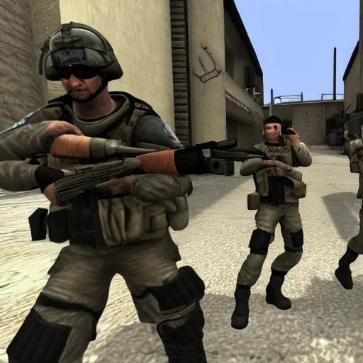 Image similar to IDF soldiers as characters in Counter Strike 1.6