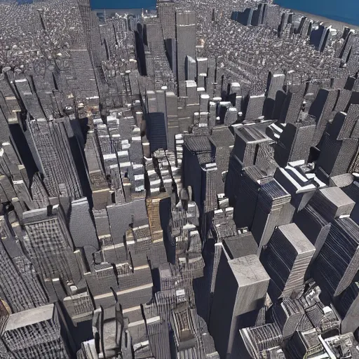 Prompt: new york made out of bees, 4 k octane engine unreal engine epic good cool wow