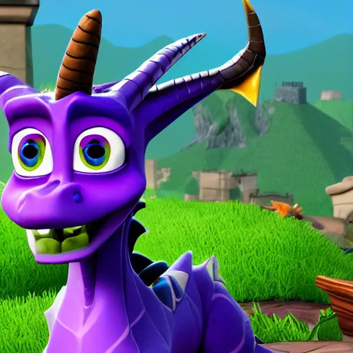 Prompt: Spyro, 4k