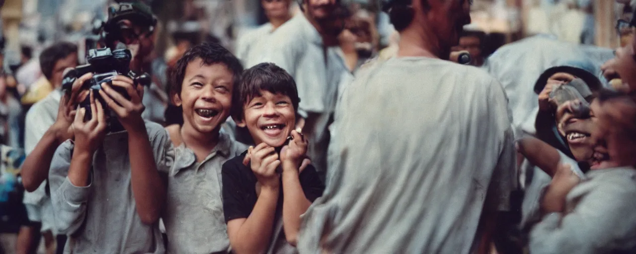 Prompt: happiness, national geographic, canon 5 0 mm, cinematic lighting, photography, retro, film, kodachrome