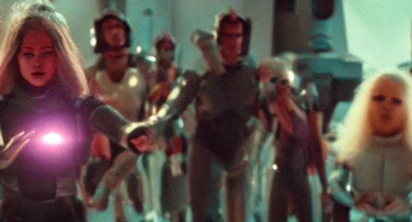 Prompt: vibe wars sci - fi movie 7 5 mm film screenshot