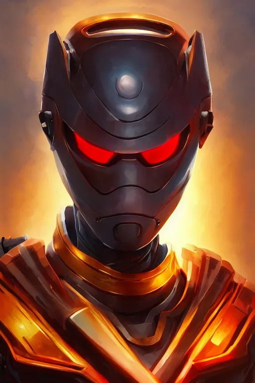 Image similar to epic mask helmet robot ninja portrait stylized as fornite style game design fanart by concept artist gervasio canda, behance hd by jesper ejsing, by rhads, makoto shinkai and lois van baarle, ilya kuvshinov, rossdraws global illumination radiating a glowing aura global illumination ray tracing hdr render in unreal engine 5