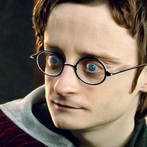 Prompt: Elijah Wood as Harry Potter