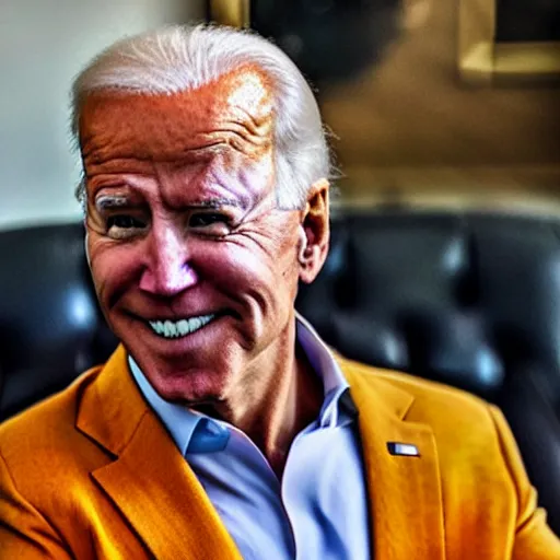 Image similar to joe biden as super saiyan goku