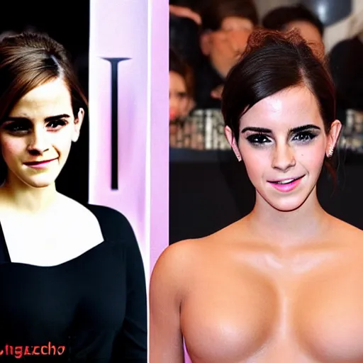 Image similar to emma watson combined with kim kardashian