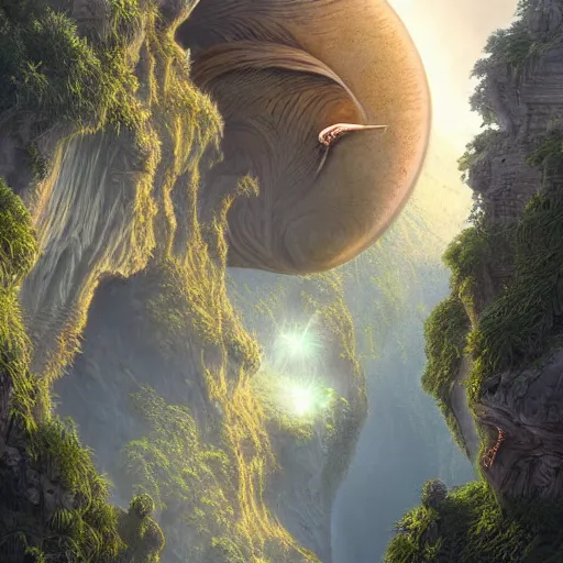 Image similar to alien cliff bird cryengine render digital art 8 k depth of field matte painting by benoit mandelbrot, artgerm, moebius, james christensen, arthur adams