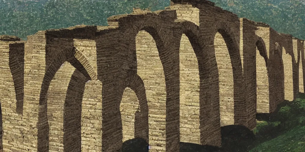 Image similar to a seamless pattern of aqueducts