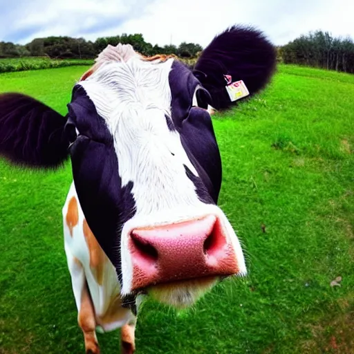 Image similar to Cow accidentally takes a selfie