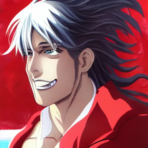 Image similar to portrait of alucard as a lifeguard, anime fantasy illustration by tomoyuki yamasaki, kyoto studio, madhouse, ufotable, trending on artstation