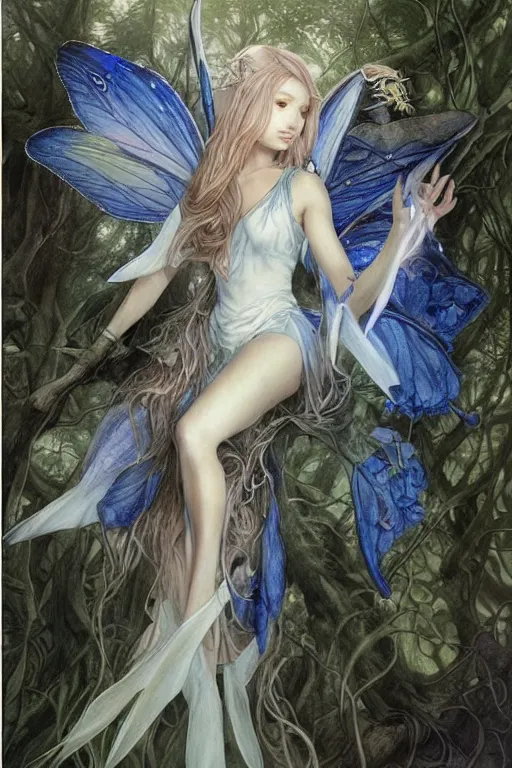 Prompt: a faerie by alan lee and artgerm