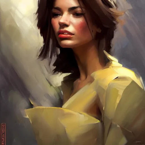 Image similar to greg manchess portrait painting of doradura, medium shot, asymmetrical, profile picture, organic painting, rainy day, matte painting, bold shapes, hard edges, street art, trending on artstation, by huang guangjian and gil elvgren and sachin teng