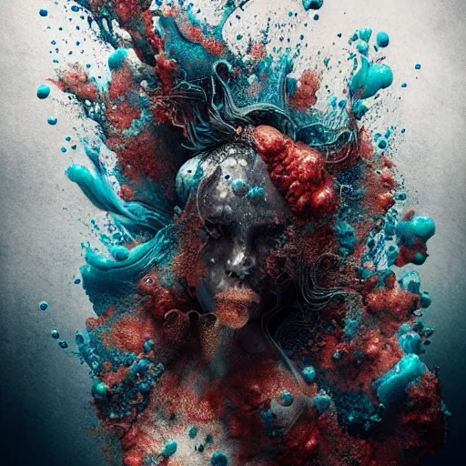 Image similar to underwater ink, liquified, highly detailed, photorealism, digital art, 3 d object, octane rendering, unreal engine, by alberto seveso