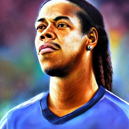 Prompt: portrait of ronaldinho gaucho, high detail, high resolution