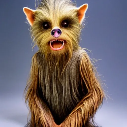 Prompt: a hairless wookie