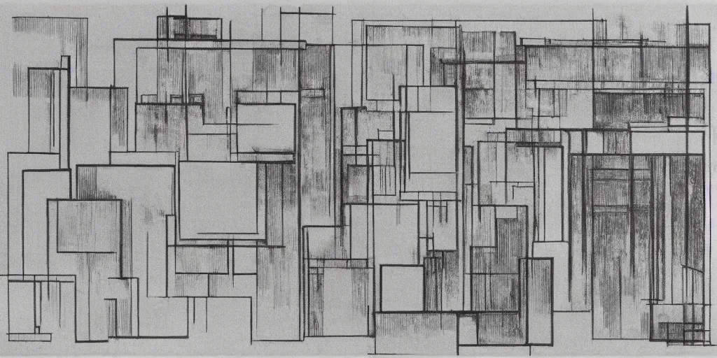 Image similar to brutalist building facing. yugoslavia, le corbusier, central symmetry, highly detailed, golden ratio, black and white color scheme, etching render