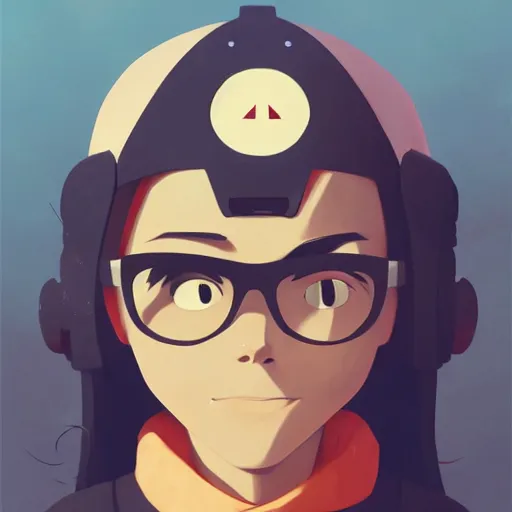 Image similar to face icon stylized minimalist flcl, loftis, cory behance hd by jesper ejsing, by rhads, makoto shinkai and lois van baarle, ilya kuvshinov, rossdraws global illumination