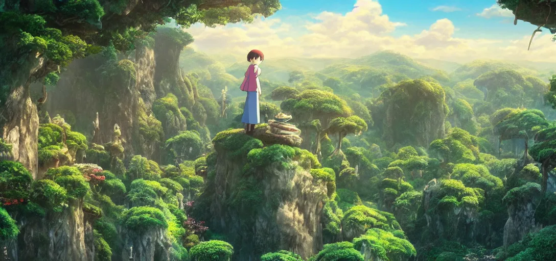 Image similar to a very high resolution image from a new movie. beautiful scenery. photorealistic, photography, directed by hayao miyazaki