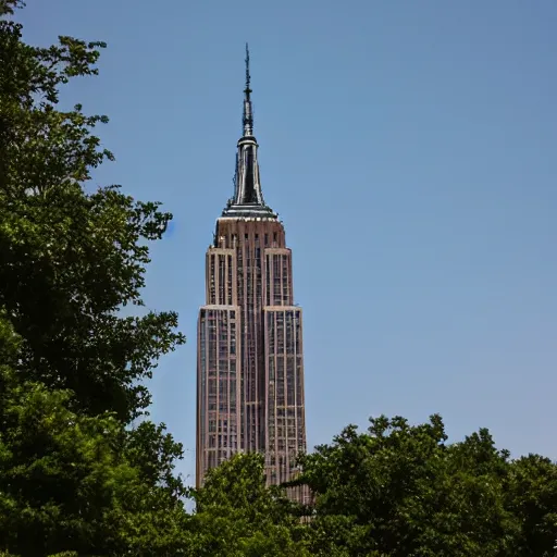 Prompt: the empire state building in the middle of nowhere