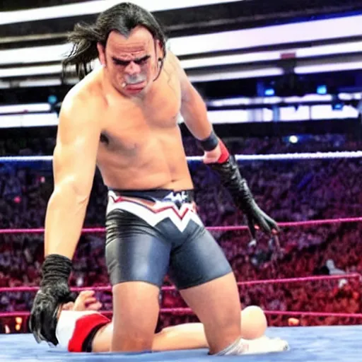 Image similar to pedro sanchez as the wwe undertaker