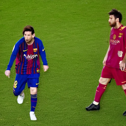 Prompt: messi having an existential crisis