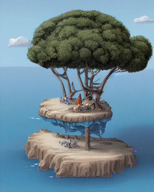 Image similar to a small island illustration by lorenzo lanfranconi